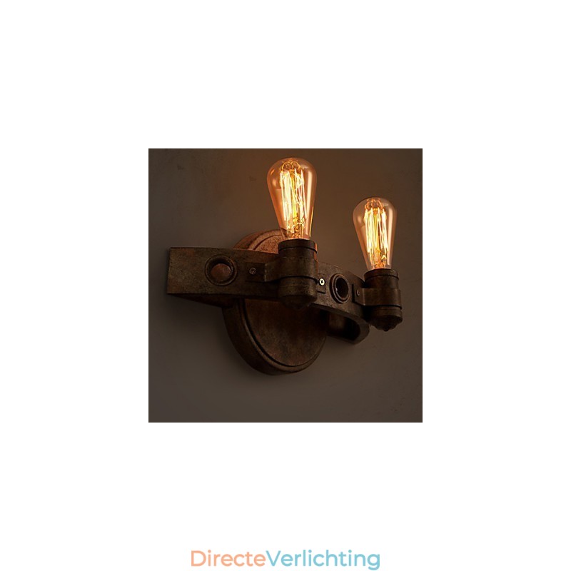 Amerikaanse creatieve restauratie van oude manieren smeedijzeren volle maan kapmessen wandlamp lichten