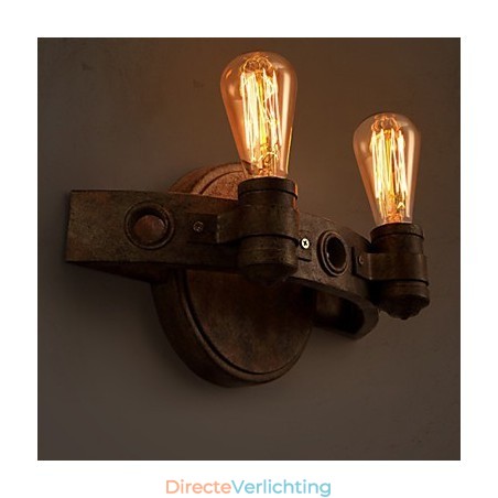 Amerikaanse creatieve restauratie van oude manieren smeedijzeren volle maan kapmessen wandlamp lichten Amerikaanse creatieve restauratie van oude manieren smeedijzeren volle maan kapmessen wandlamp lichten