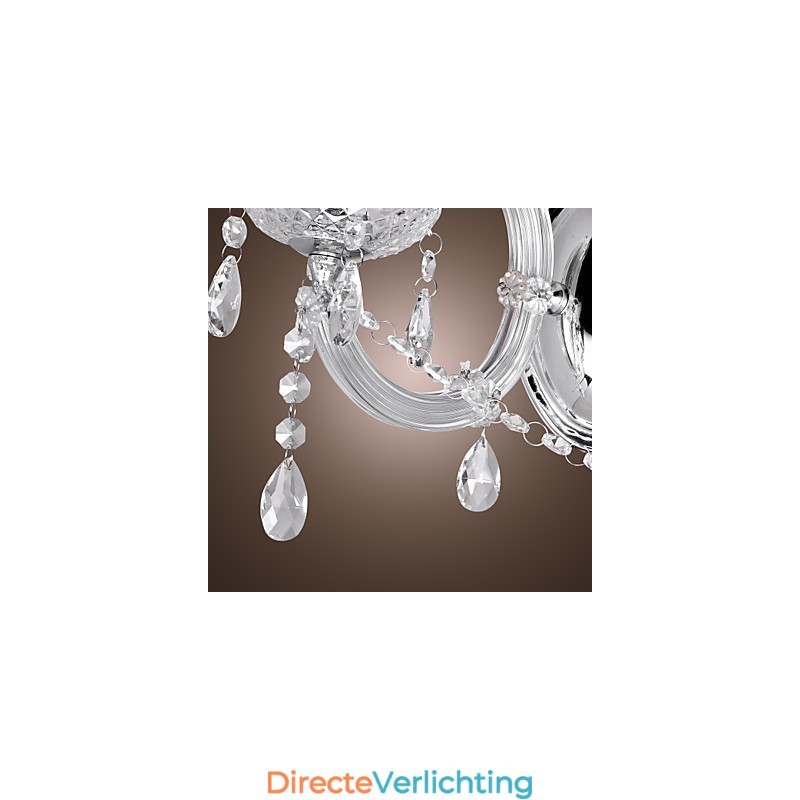 Elegante kristallen wandlamp met 2 lampen