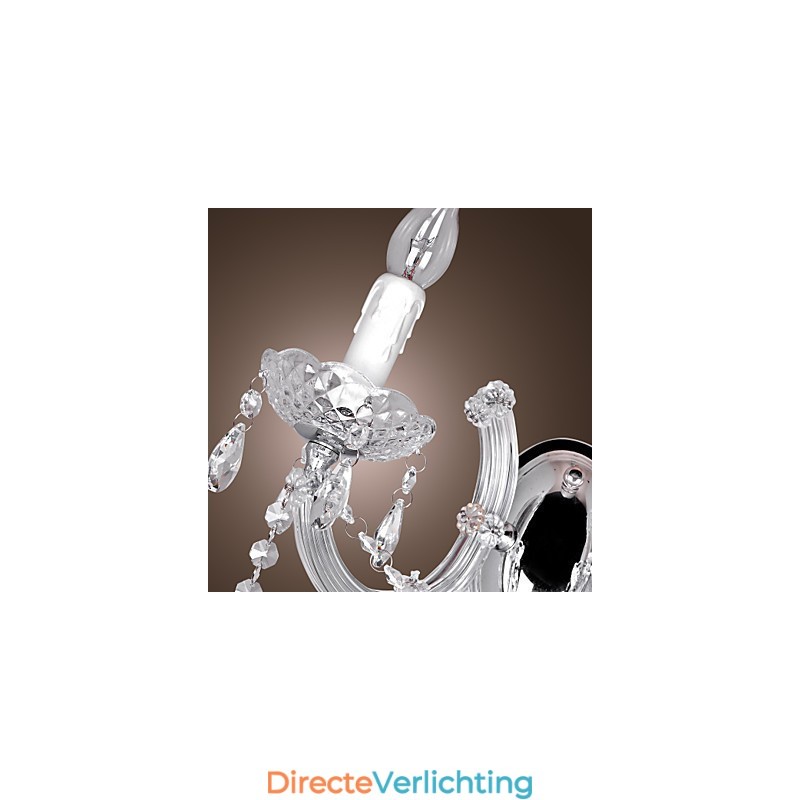 Elegante kristallen wandlamp met 2 lampen