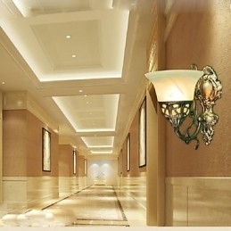 Europese wandlampen Metaalmateriaal Plating Brons Verlichting Met Nachtkastje Woonkamer Voorkant Spiegel Balkonlamp