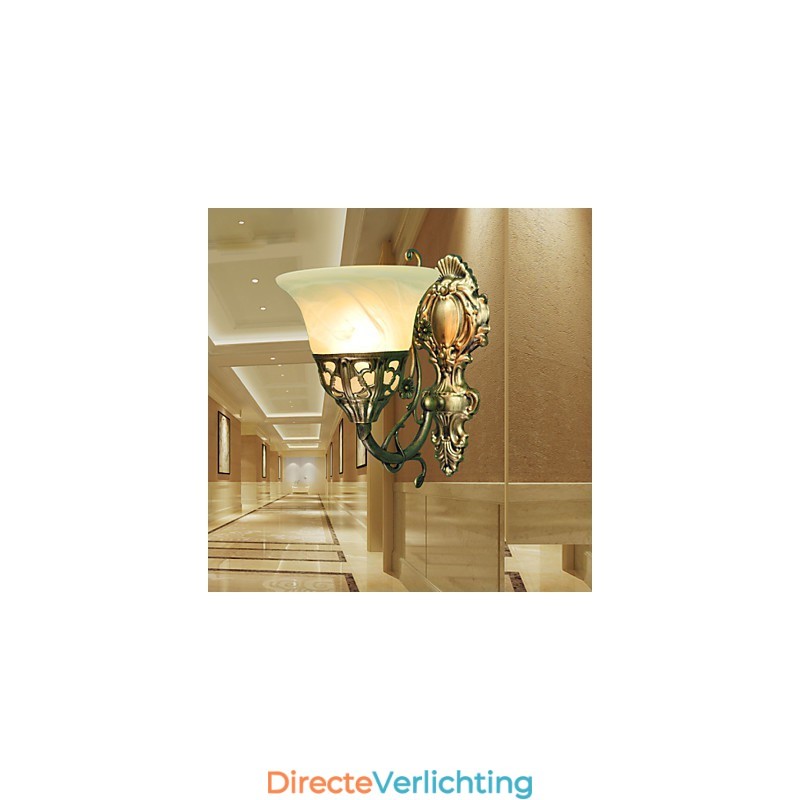 Europese wandlampen Metaalmateriaal Plating Brons Verlichting Met Nachtkastje Woonkamer Voorkant Spiegel Balkonlamp
