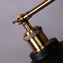 Landelijke industriële retro wandlamp dubbele wandlamp zwarte paraplu