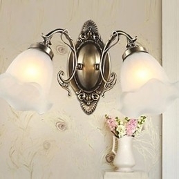 Retro Glas Eenvoudige Europese Moderne Elegantie Smeedijzeren Wandlamp Licht
