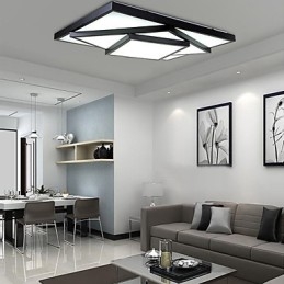 Vierkante plafondlamp met moderne, eigentijdse montage