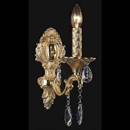Luxe kristallen wandlamp in kaarsvormige lamp