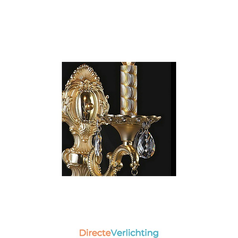 Luxe kristallen wandlamp in kaarsvormige lamp