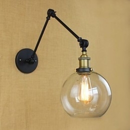 De lange arm van de glazen wand IJzer Industrieel Creatief Telescopisch Slaapkamer Retro Nostalgisch Restaurant Opvouwbaar Gangpad