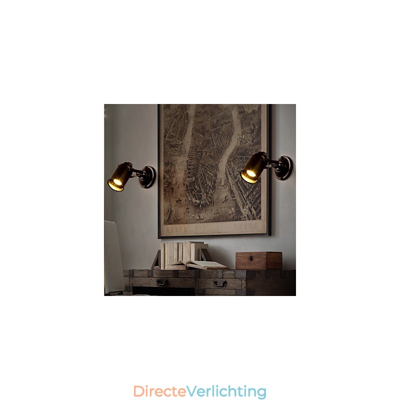Vintage Wandlamp Industrieel Zwart Smeedijzer Wandlamp Retro Econce Armatuur Edison Lamp Gang Wandverlichting