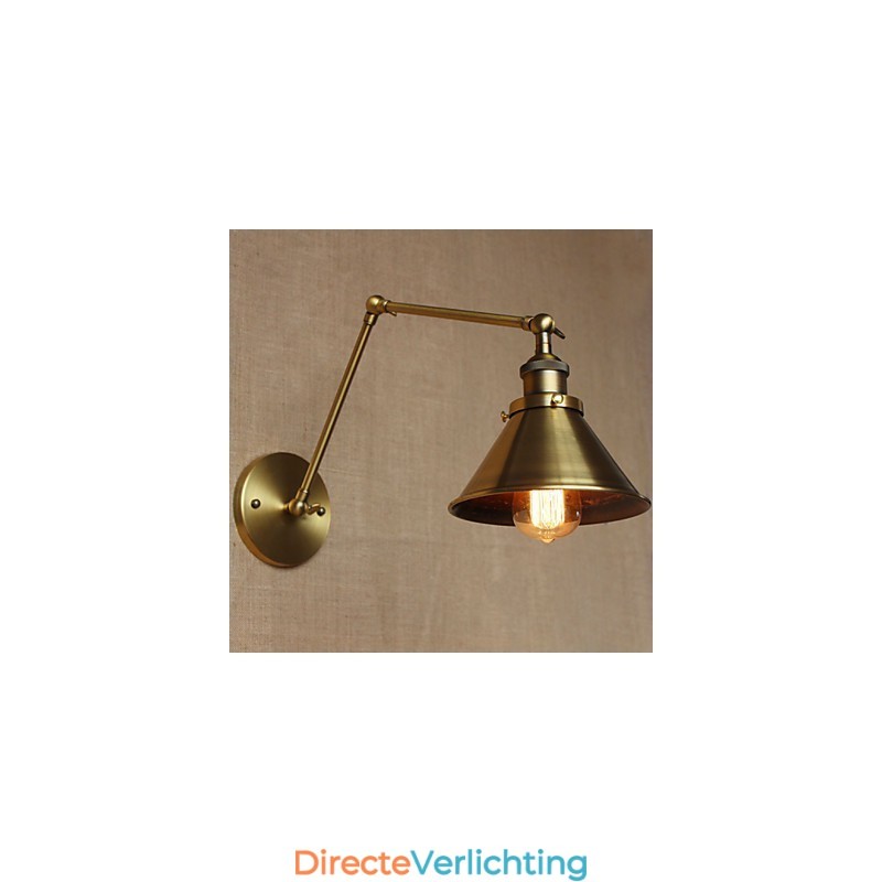 Amerikaanse landelijke retro bronzen magazijn restaurant café decoratieve wandlamp