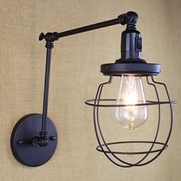 Stijl Bed Hotel Eestaurant Project Iron Arm Dubbele Retro Vintage Zwarte Riem Wandlamp Schakelaar