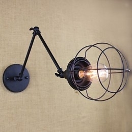 Stijl Bed Hotel Eestaurant Project Iron Arm Dubbele Retro Vintage Zwarte Riem Wandlamp Schakelaar