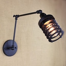 Stijl Bed Hotel Eestaurant Project Iron Arm Dubbele Retro Vintage Zwarte Riem Wandlamp Schakelaar