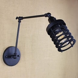 Stijl Bed Hotel Eestaurant Project Iron Arm Dubbele Retro Vintage Zwarte Riem Wandlamp Schakelaar