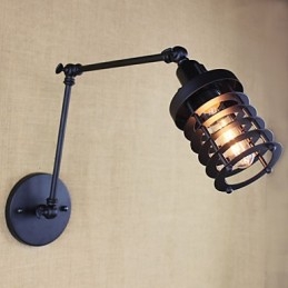 Stijl Bed Hotel Eestaurant Project Iron Arm Dubbele Retro Vintage Zwarte Riem Wandlamp Schakelaar