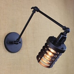 Stijl Bed Hotel Eestaurant Project Iron Arm Dubbele Retro Vintage Zwarte Riem Wandlamp Schakelaar