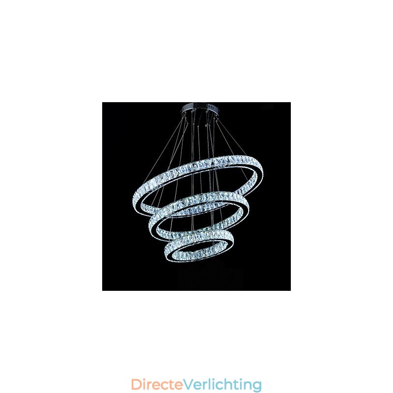 Kristallen hanglamp moderne verlichting drie ringen D406080 K9 grote kristallen plafondlamp armaturen