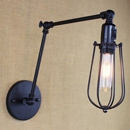 Stijl Bed Hotel Eestaurant Project Iron Arm Dubbel Retro Vintage Zwarte Riem Wandlamp Schakelaar