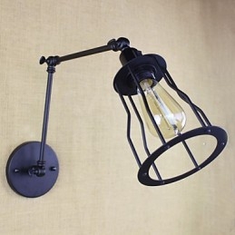 Stijl Bed Hotel Eestaurant Project Iron Arm Dubbel Retro Vintage Zwarte Riem Wandlamp Schakelaar