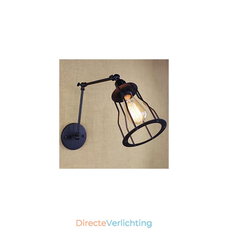 Stijl Bed Hotel Eestaurant Project Iron Arm Dubbel Retro Vintage Zwarte Riem Wandlamp Schakelaar