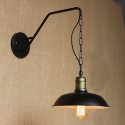 Eenvoudige en creatieve persoonlijkheid wandlamp Industrieketen Amerikaanse retro ijzeren gangpad slaapkamer nachtkastje wandlamp
