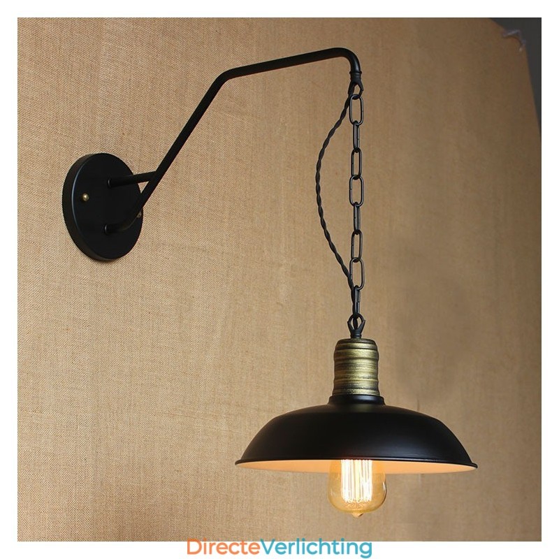 Eenvoudige en creatieve persoonlijkheid wandlamp Industrieketen Amerikaanse retro ijzeren gangpad slaapkamer nachtkastje wandlamp