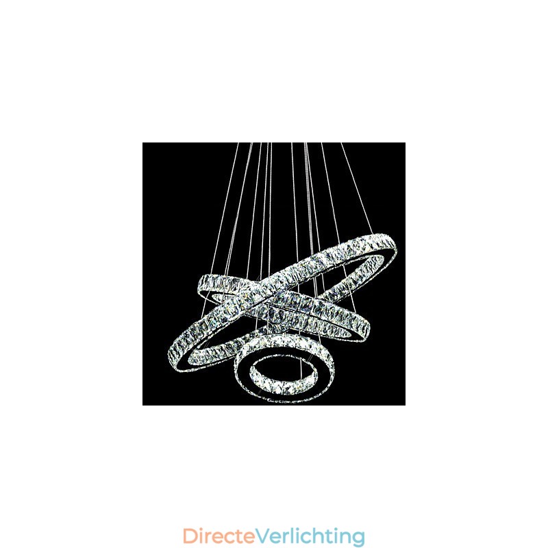 Kristallen hanglamp moderne verlichting drie ringen D406080 K9 grote kristallen plafondlamp armaturen