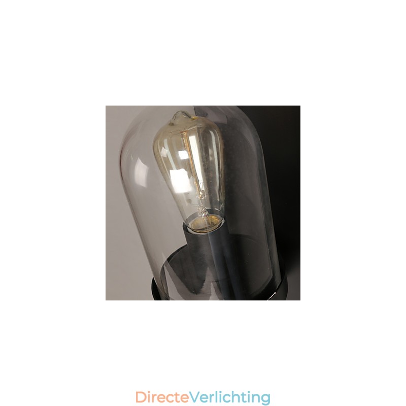 Creatieve landelijke smeedijzeren glazen wandlamp