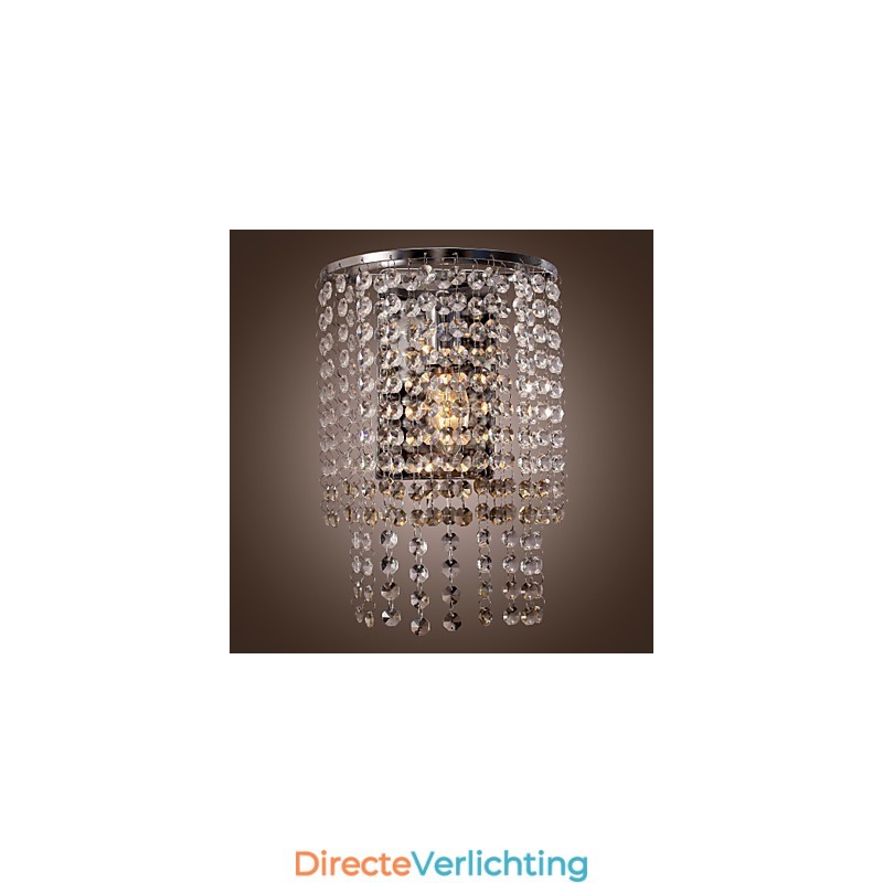 Moderne kristallen wandlamp met 1 lichtbron