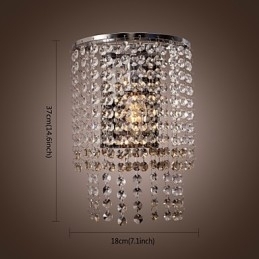 Moderne kristallen wandlamp met 1 lichtbron
