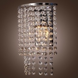 Moderne kristallen wandlamp met 1 lichtbron