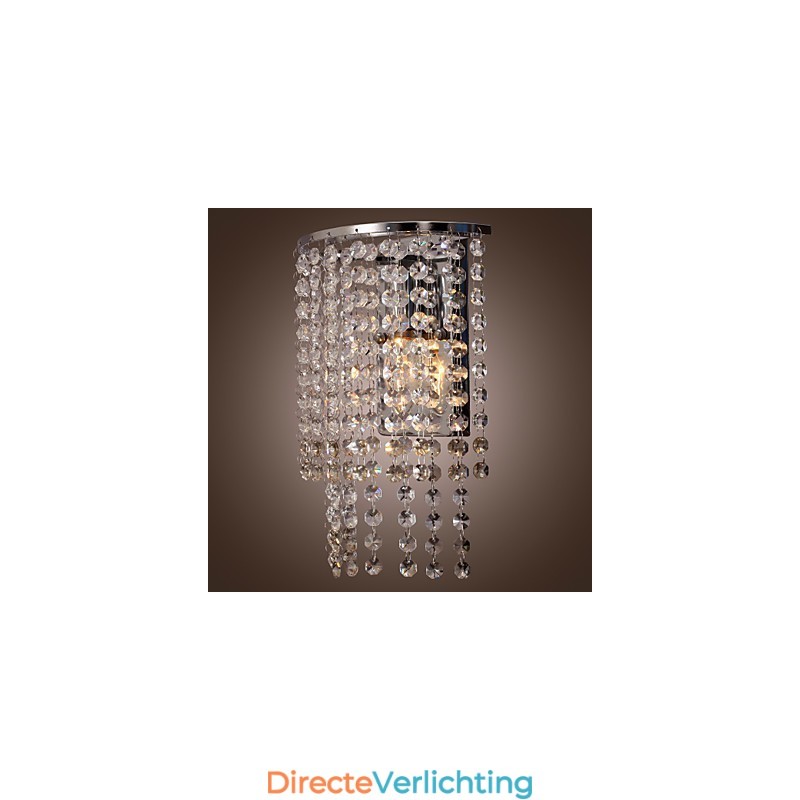 Moderne kristallen wandlamp met 1 lichtbron