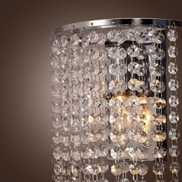 Moderne kristallen wandlamp met 1 lichtbron
