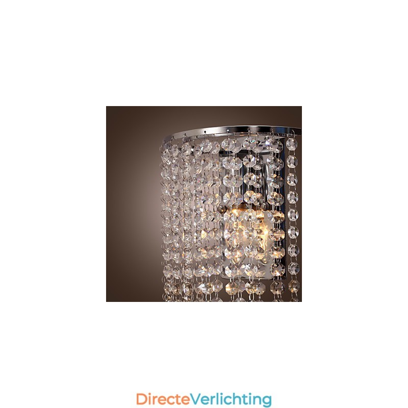 Moderne kristallen wandlamp met 1 lichtbron