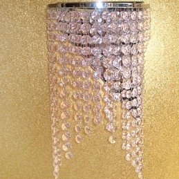 Moderne kristallen wandlamp met 2 lampen