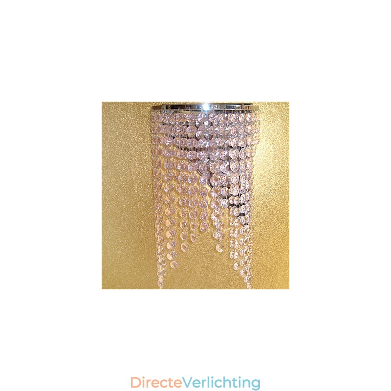 Moderne kristallen wandlamp met 2 lampen