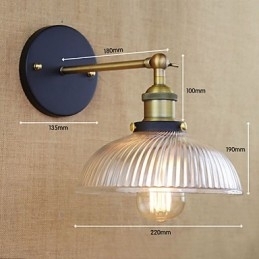 Amerikaanse Country Retro Creatieve Persoonlijkheid Populaire Decoratieve Glazen Wandlamp