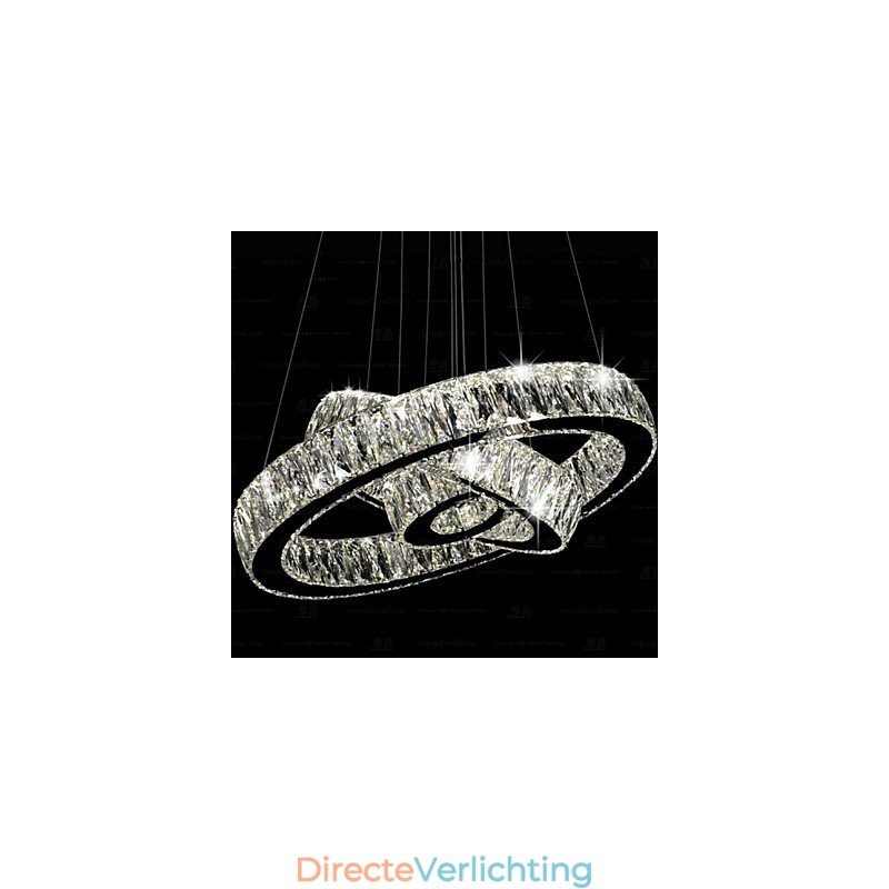 Kristallen hanglamp moderne verlichting drie ringen D406080 K9 grote kristallen plafondlamp armaturen