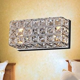 Gecontracteerde en eigentijdse vierkante wandlamp K9 kristal
