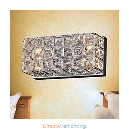 Gecontracteerde en eigentijdse vierkante wandlamp K9 kristal Gecontracteerde en eigentijdse vierkante wandlamp K9 kristal