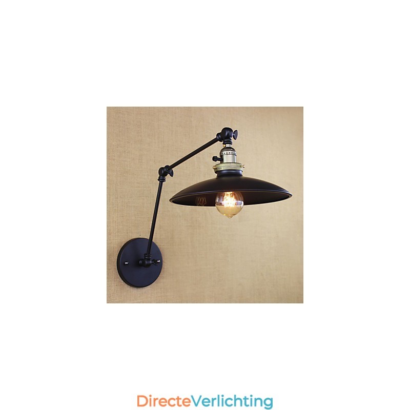 Amerikaanse minimalistische industriële ijzeren lange arm wandlamp met schakelaar