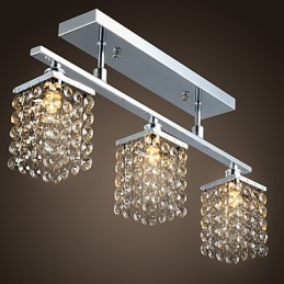 Lineaire kroonluchter eilandlamp kristal 3 lampen
