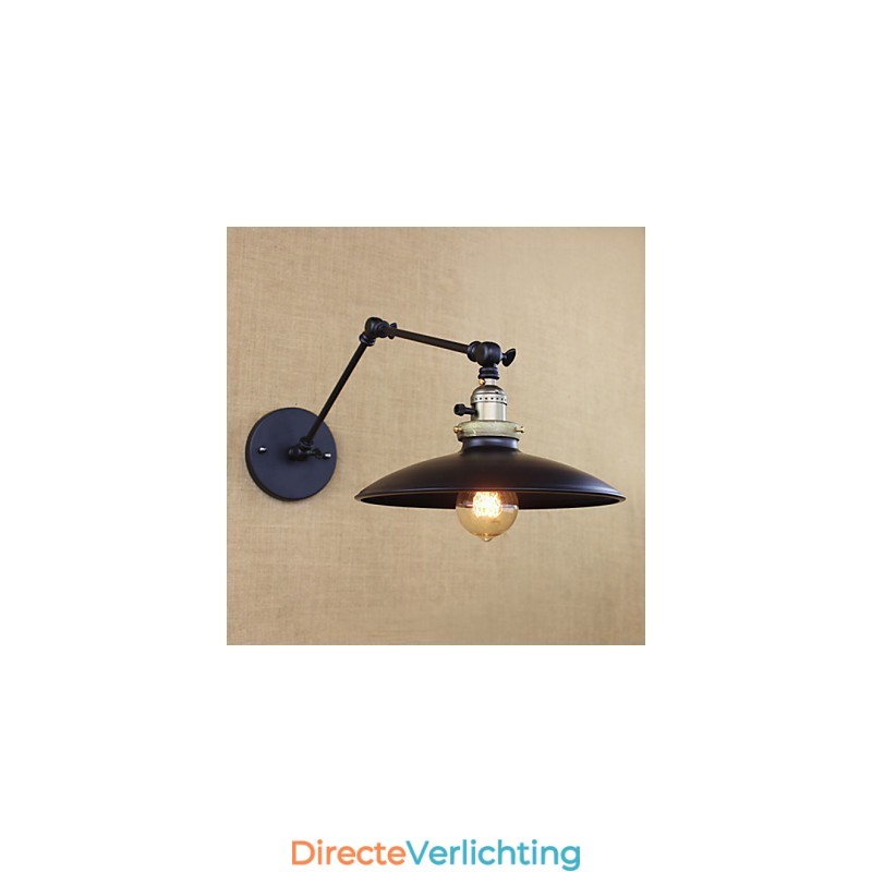 Amerikaanse minimalistische industriële ijzeren lange arm wandlamp met schakelaar