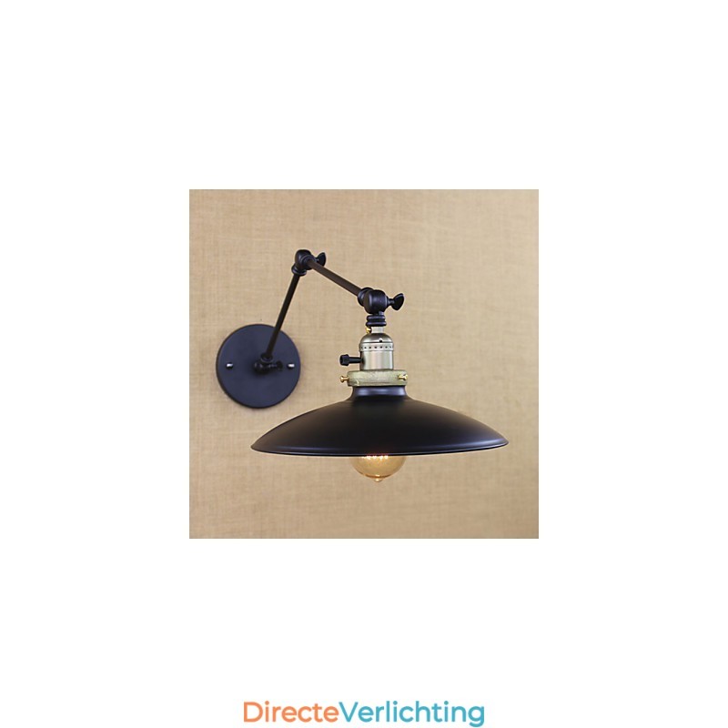 Amerikaanse minimalistische industriële ijzeren lange arm wandlamp met schakelaar