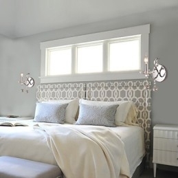 Zilveren Kristallen Wandlamp met 1 Lamp