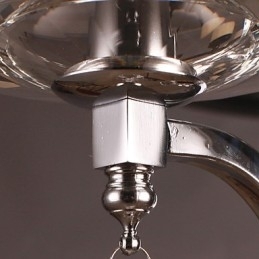 Zilveren Kristallen Wandlamp met 1 Lamp