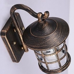 Antieke rustieke ijzeren waterdichte buitenwandlamp vintage lantaarn licht roestig matzwart gang gang wandlamp