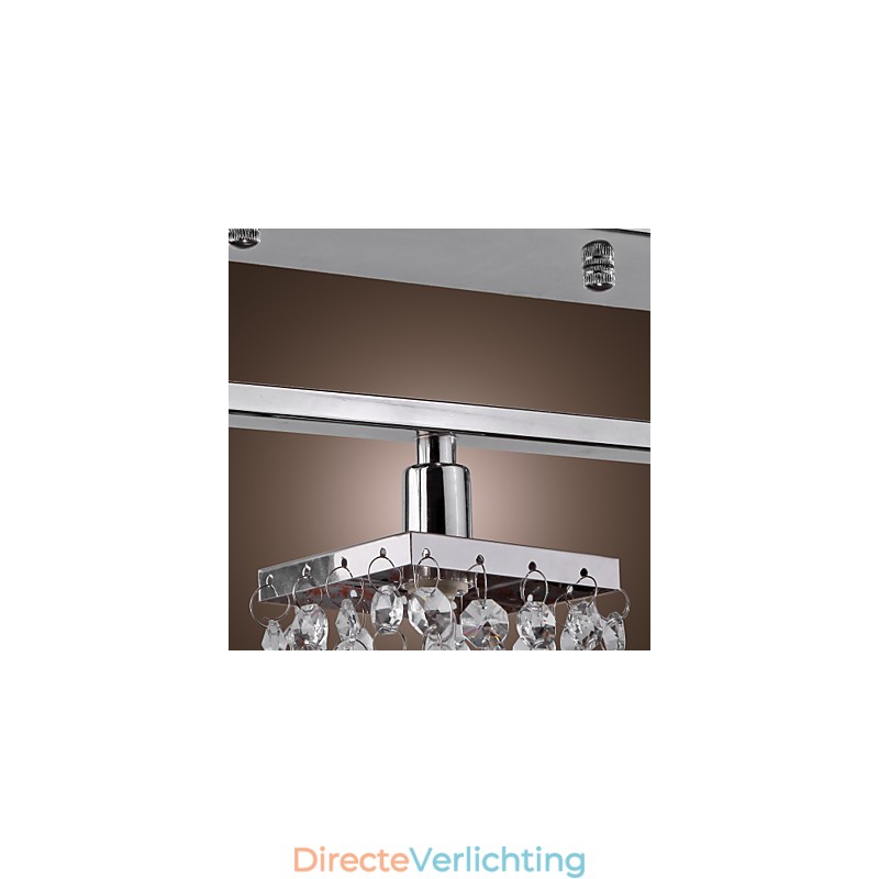 Lineaire kroonluchter eilandlamp kristal 3 lampen
