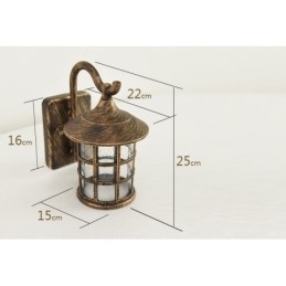 Antieke rustieke ijzeren waterdichte buitenwandlamp vintage lantaarn licht roestig matzwart gang gang wandlamp
