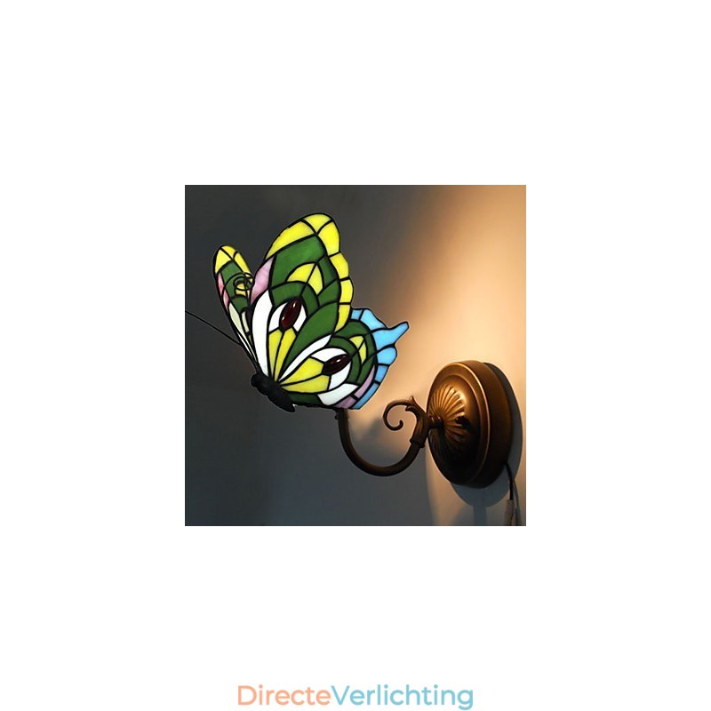 Europees Mediterrane Gecontracteerde Landelijke Creatieve Smeedijzeren Wandlamp Glazen Verlichting